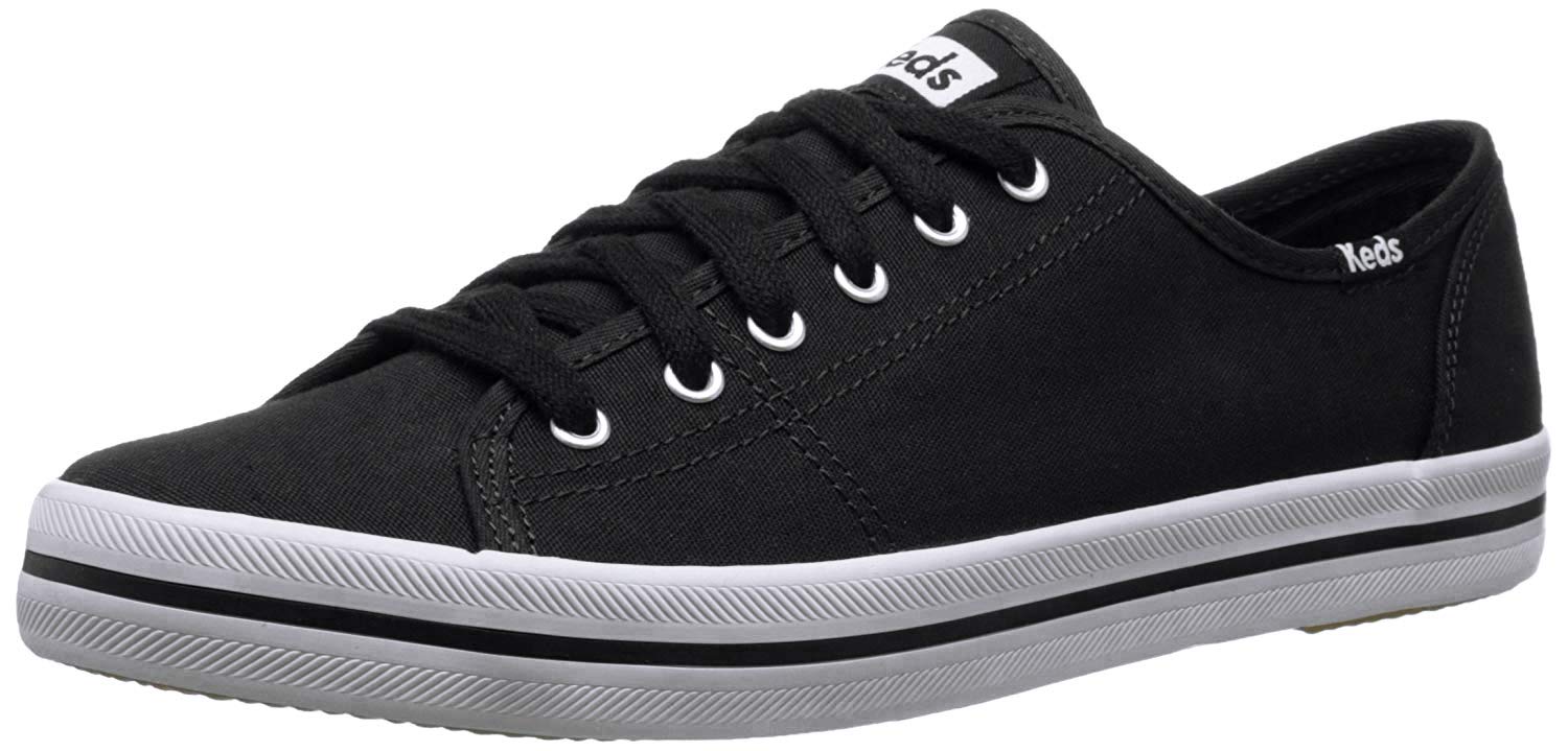Keds womens Kickstart Seasonal Solid Sneaker, Black, 95 US