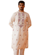 Jompers Mens Floral Embroidered Kurta Set