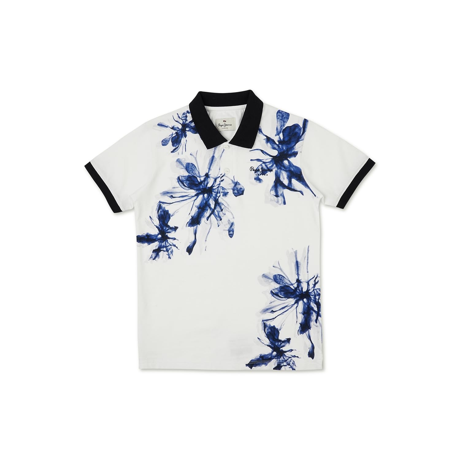 Pepe Jeans Pepper Graphic Printed Polo White