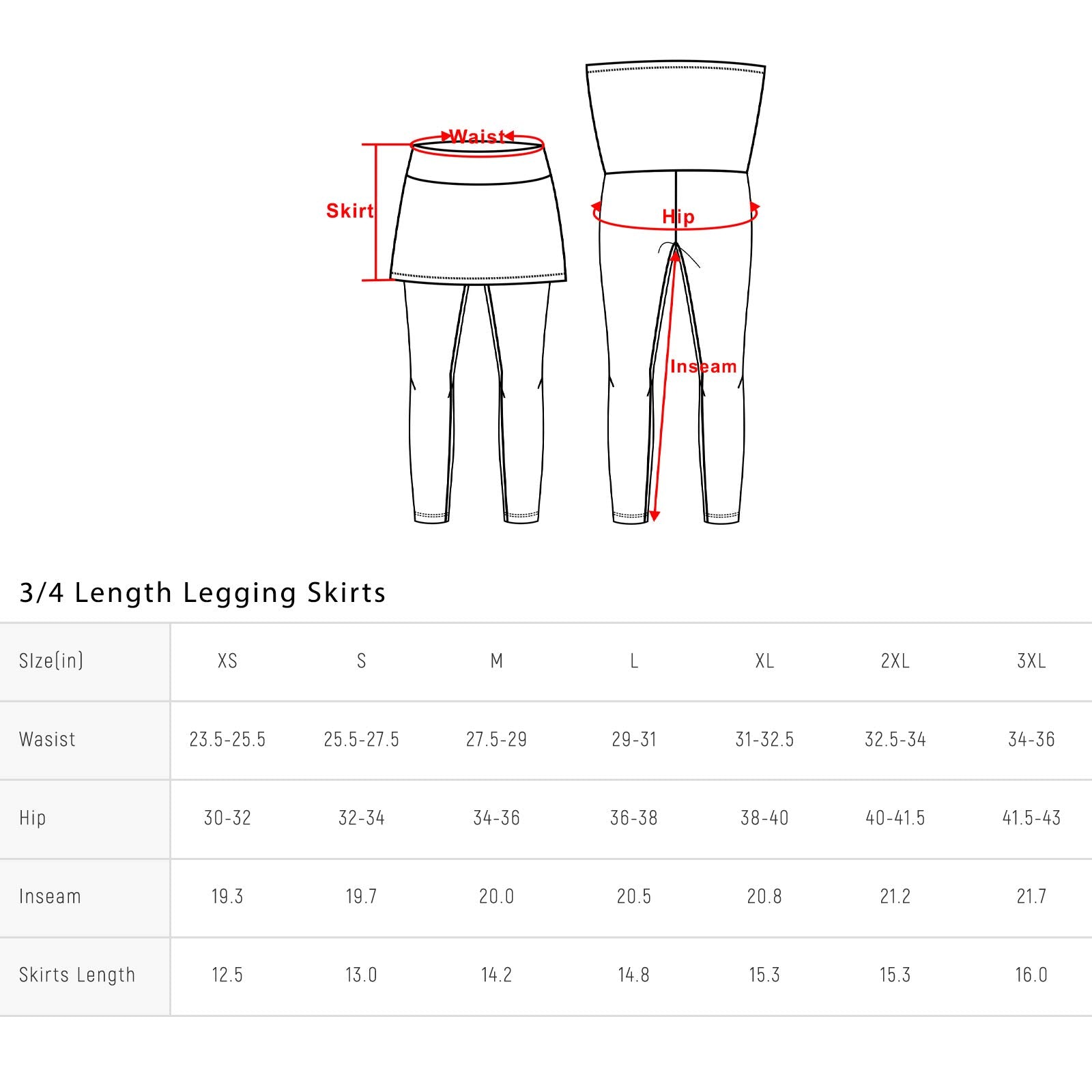 ANIVIVO Skirted Legging for Women, Skirted Capri Women Tennis Leggings with Pockets& Legging with Skirts Tennis Clothes(Black,L-