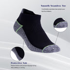 Kodal Copper Ankle Socks, Athletic Low Cut Running Socks for Men Women, Moisture Wicking, Odor Control, Breathable for Sweaty Fe