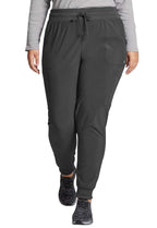 EDS Essentials Jogger Scrubs for Women, Drawstring Scrub Pants Plus Size DK065P, 2XL Petite, Pewter