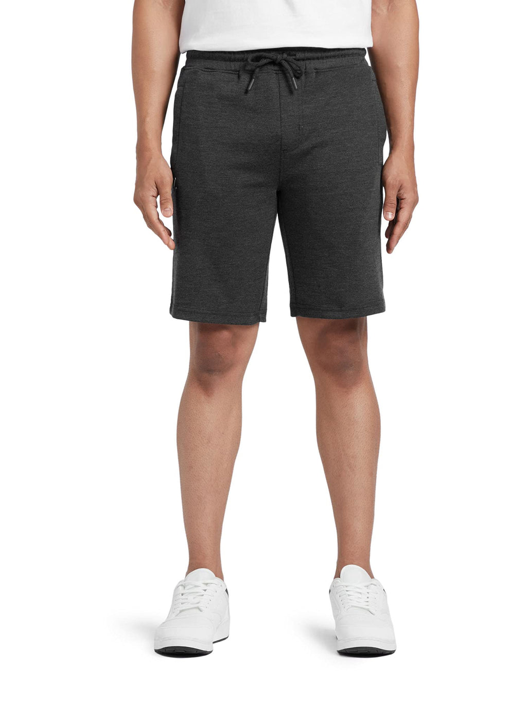 XYXX Athleisure Mens Cotton Shorts | Super Soft, Knee Length Comfortable Everyday Wear | Relaxed Fit Solid Code Shorts with Zip