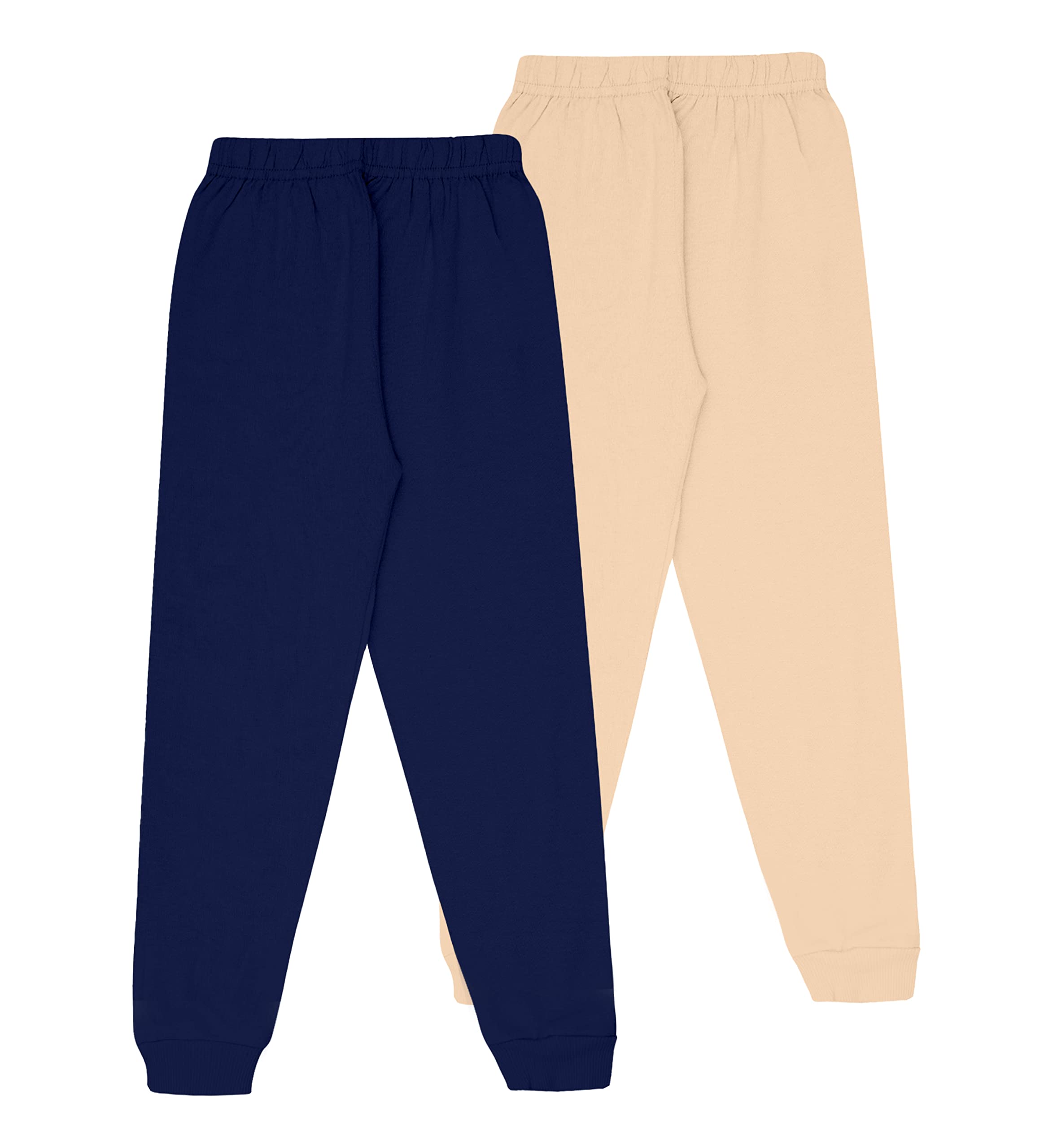 Kyda Kids Girls Regular Fit Cotton Printed Track Pants With Pocket - Multicolor (Pack Of 2) 2 Years-3 Years