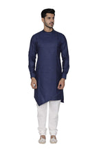 Manyavar MenS Cotton Blend Kurta (Mlosk305_Navy Blue_M)