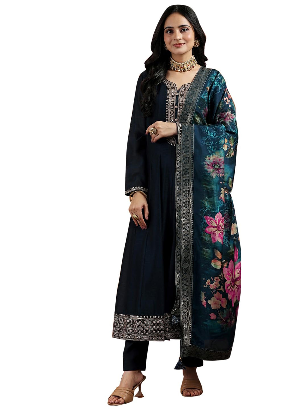 Libas WomenS Silk Blend Kurta Set (48837H