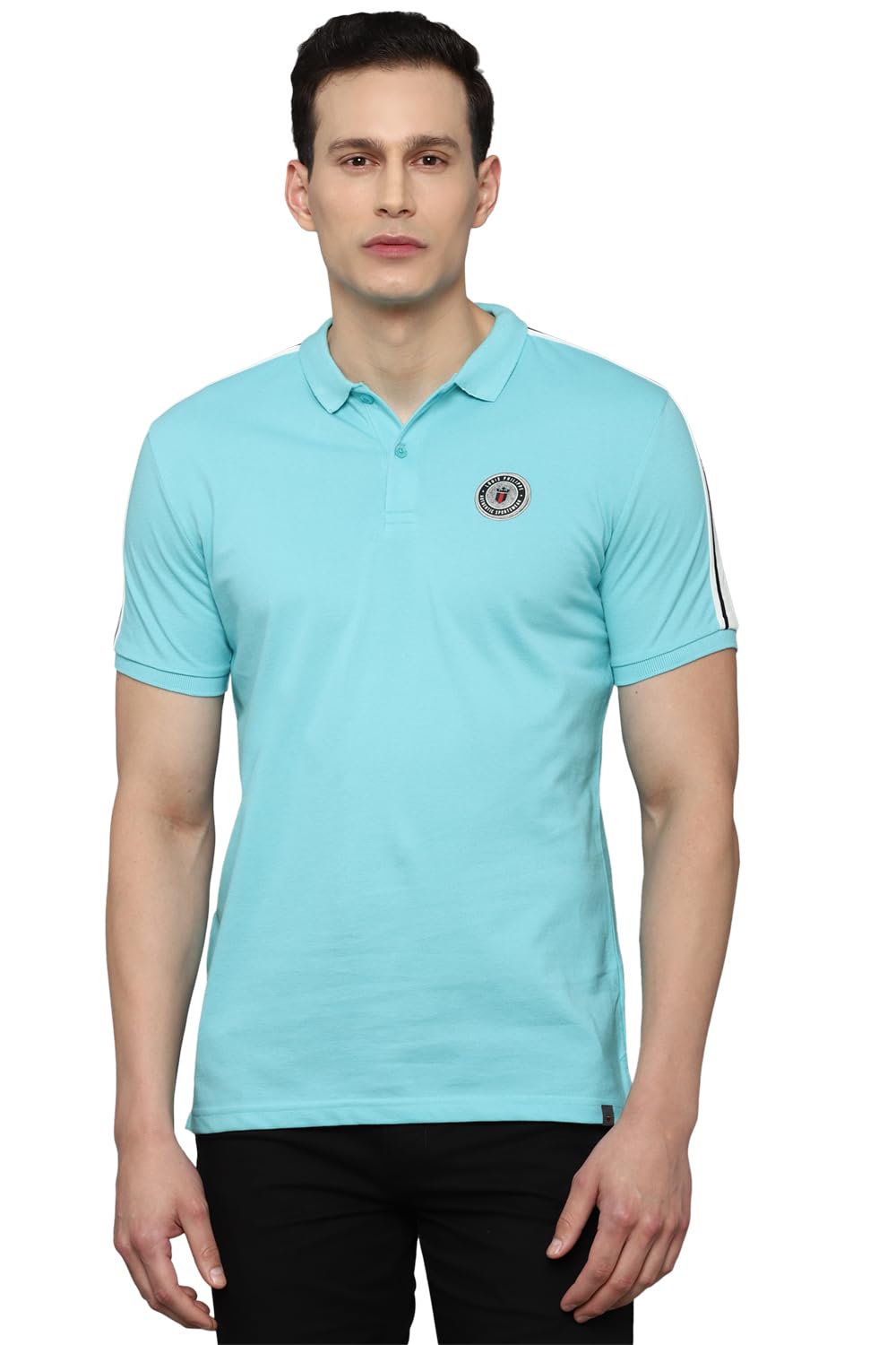 Louis Philippe Sport MenS Solid Slim Fit Polo (Lykpcslp515917_Sea Green S)