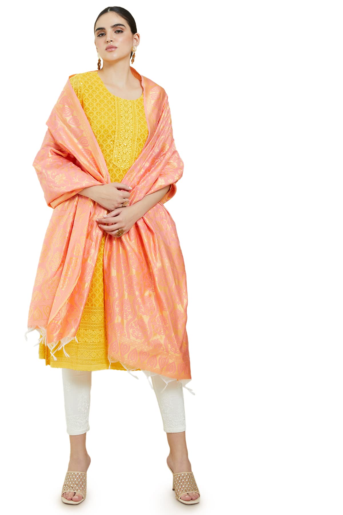 Soch Women Silk Embroidered Dupatta