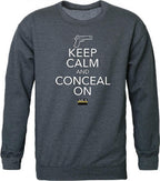 Graphic Crewneck, Conceal On, H.Char, XL