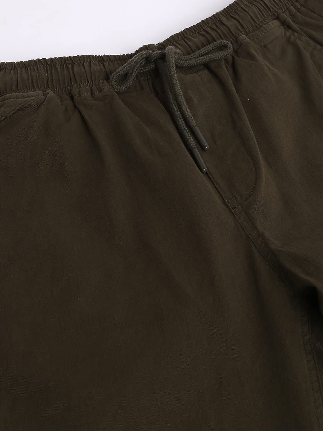 Dennis Lingo Solid Cotton Mens Casual Drawstring Joggers, Straight Fit, Mid Rise, Stretchable Ankle Length Athletic Track Pants