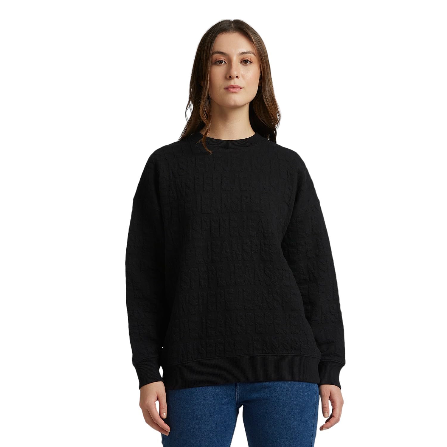 Black Full Sleeve Oversized Sweatshirt