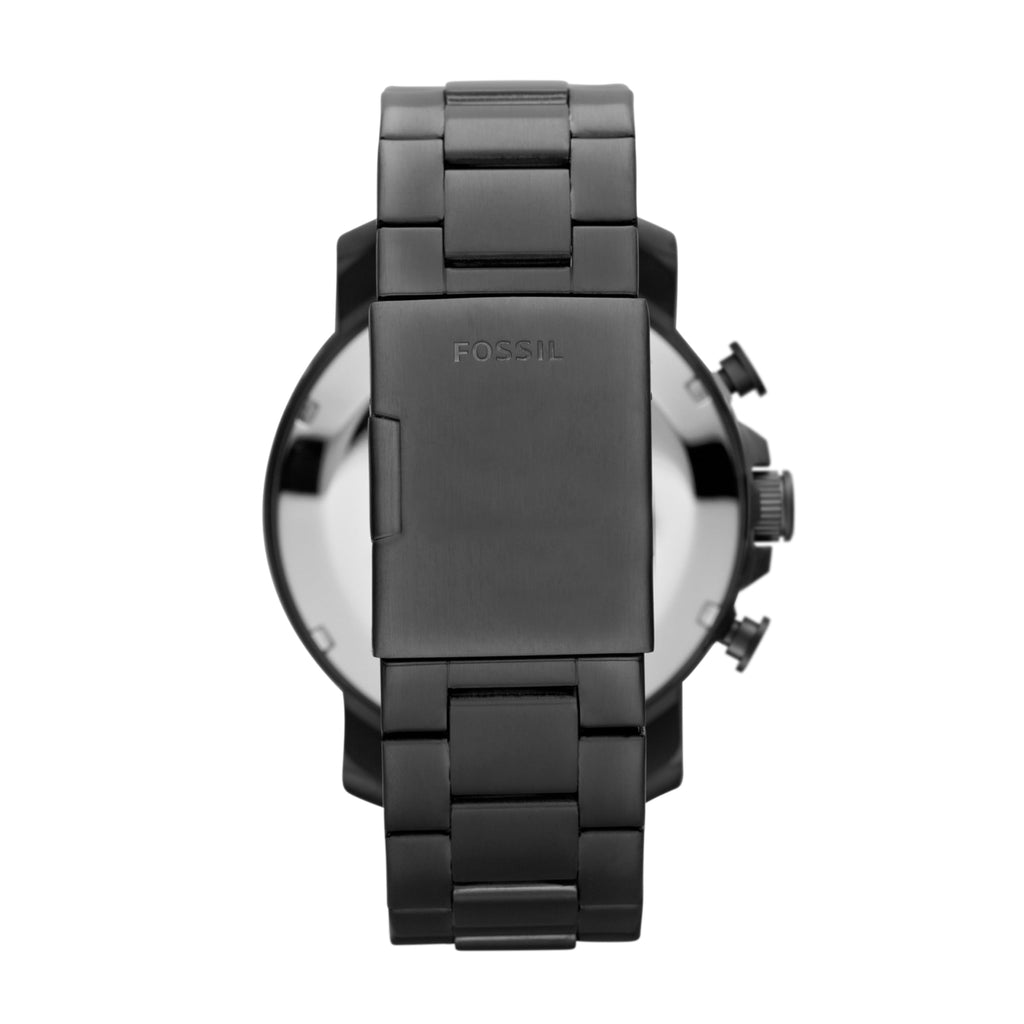 Fossil Men's Nate Quartz Stainless Steel Chronograph Watch, Color: Smoke (Model: JR1437)