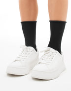 Hue Women's 3 Pair Pack Jean Crew Socks, Graphite Heather, One Size