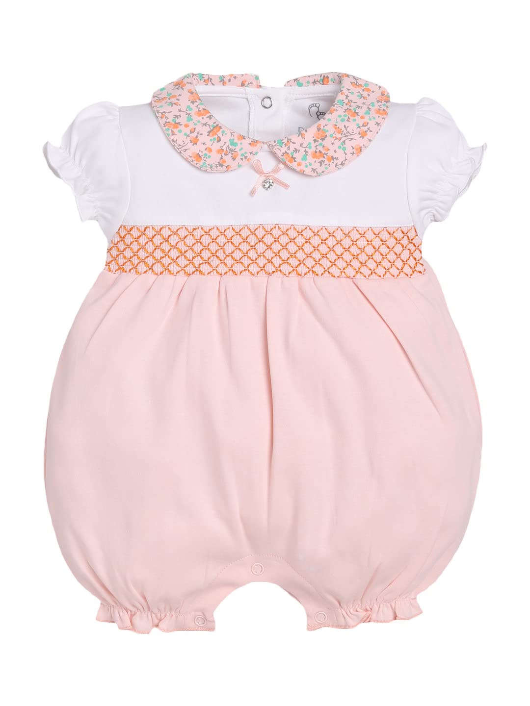 BabyGo Half Sleeves Baby Romper| 100% Cotton Rompers for New Born Baby| Baby Dress | Sleepsuit for Baby Girls| Onesies| 0-3M| 3-