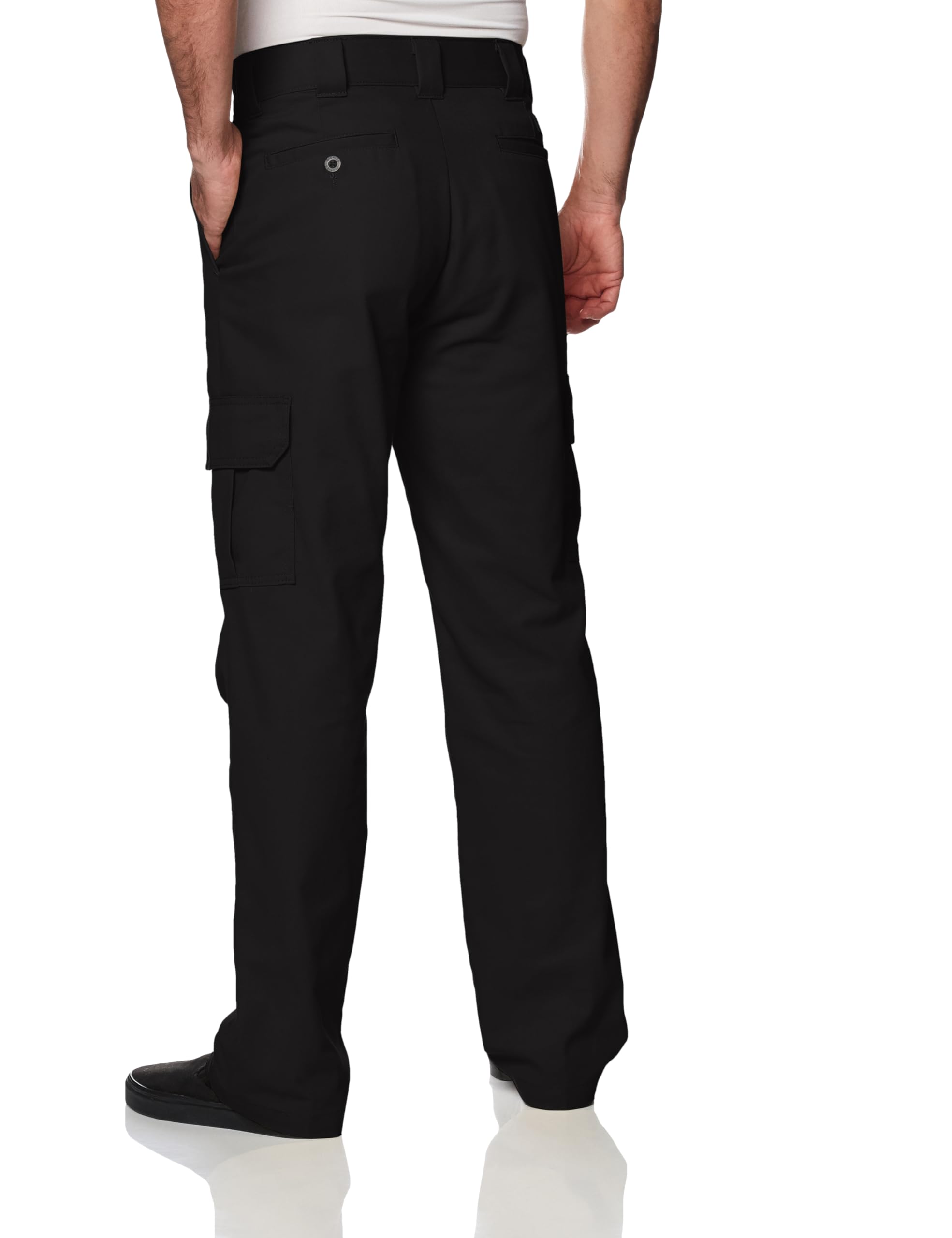 Dickies mens Regular Straight Stretch Twill Cargo work utility pants, Black, 32W x 32L US