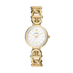 Fossil Women's Carlie Quartz Stainless Steel Three-Hand Watch, Color: Gold (Model: ES5272)