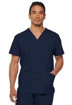 Dickies mens EDS Signature V-Neck Scrub Top Navy Small