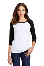 District Womens Perfect Tri 3/4-Sleeve Raglan DM136L