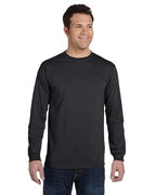 Mens 55 oz 100% Organic cotton classic Long-Sleeve T-Shirt - BLAcK - S(D0102H7ZgUP)
