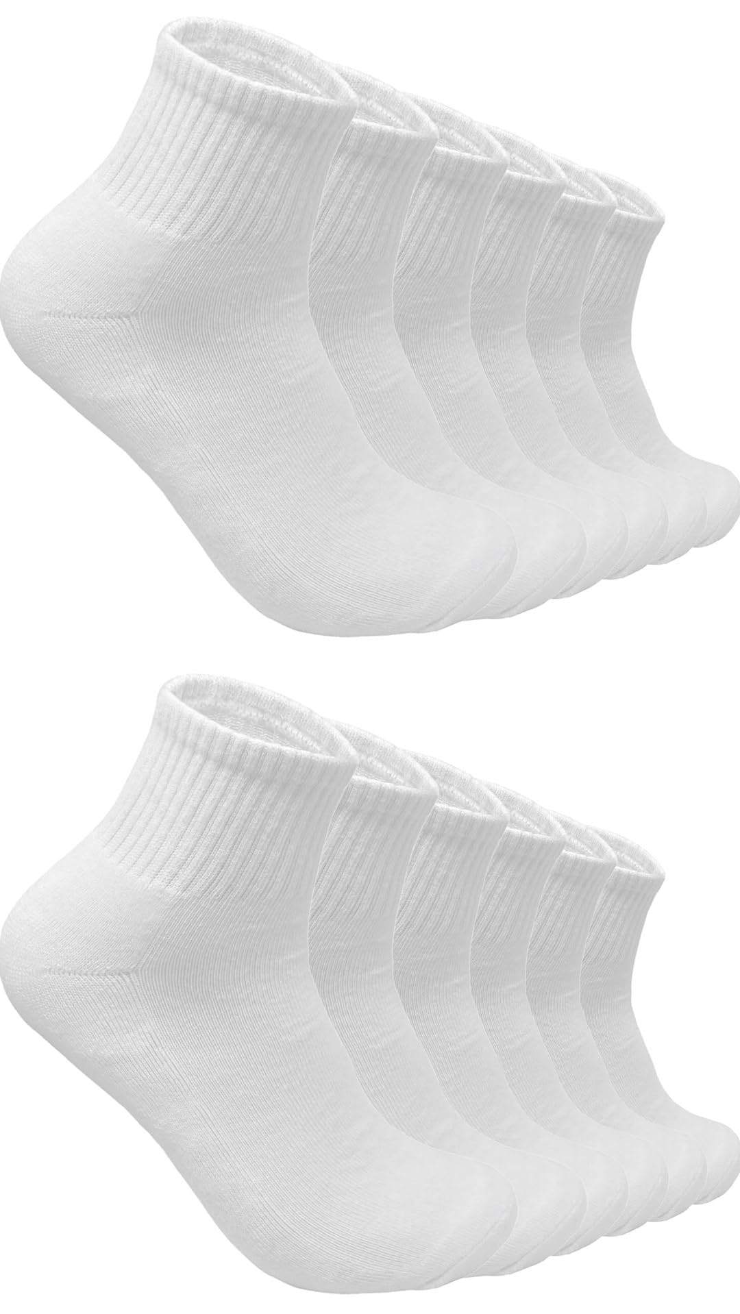 Mukhaksh (Pack Of 4 Pairs = 8 Socks Girls Winter Woolen Warm White Ankle Socks 14-16