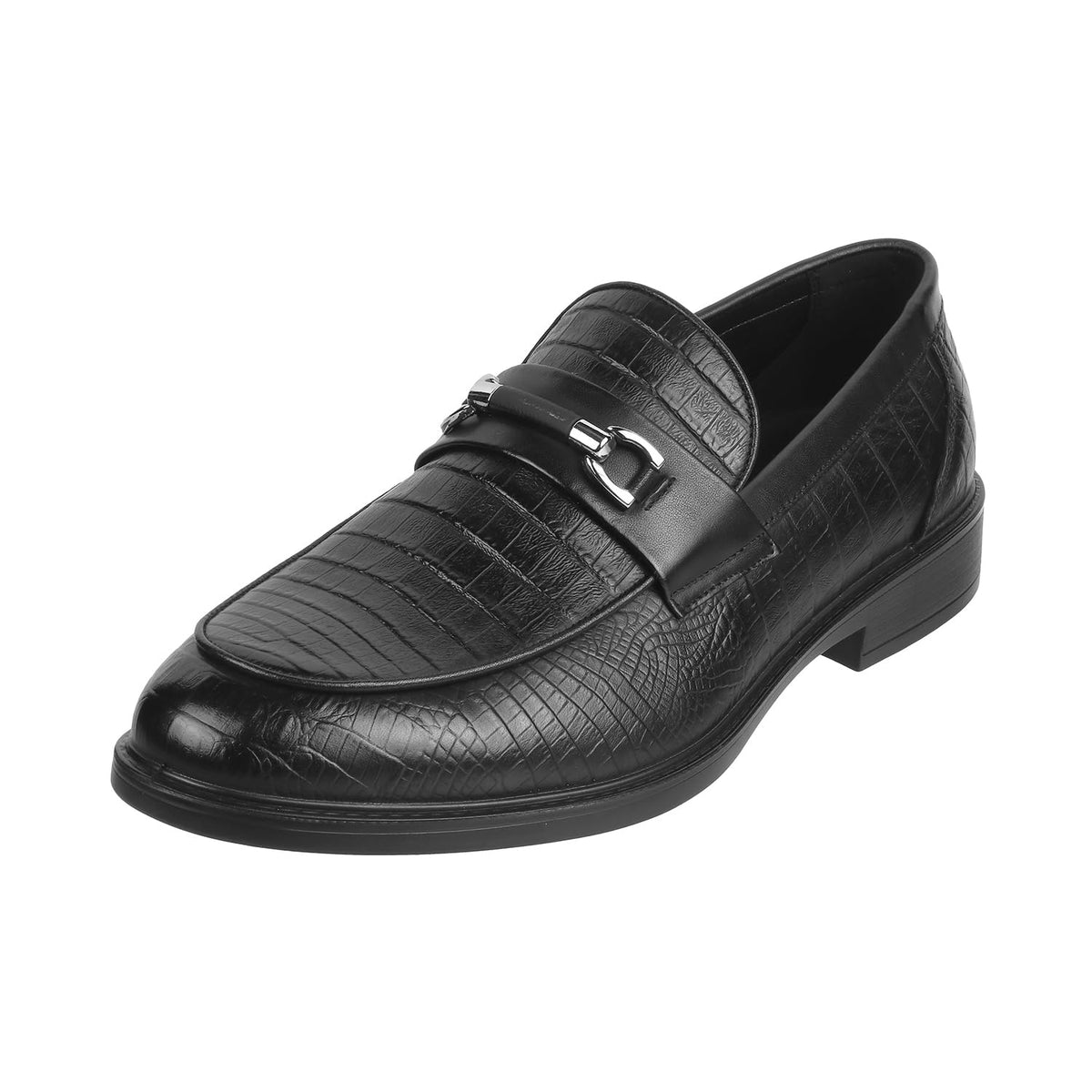 Metro Men Black Formal Leather Flat Shoes Uk/11 Eu/45 (14264) 11-45