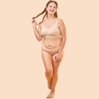 Enamor A112 Smooth Super Lift Classic Full Support Bra - Stretch Cotton, Non-Padded, Wirefree & Full Coverage PALESKIN