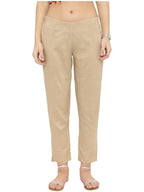 Varanga Womens Straight Pants Beige