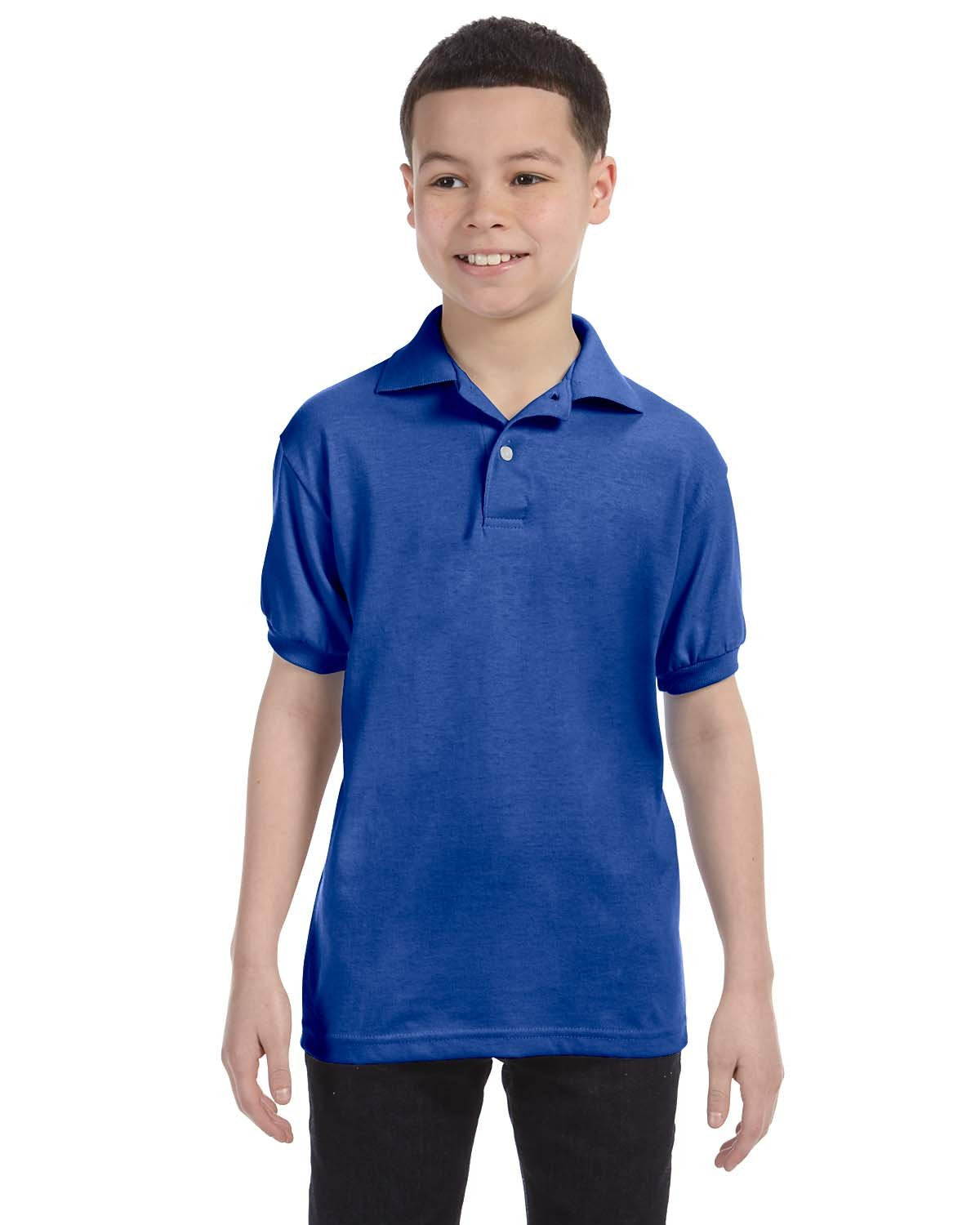 Youth 5050 EcoSmart Jersey Knit Polo - DEEP FOREST - XS(D0102H2HH1V)
