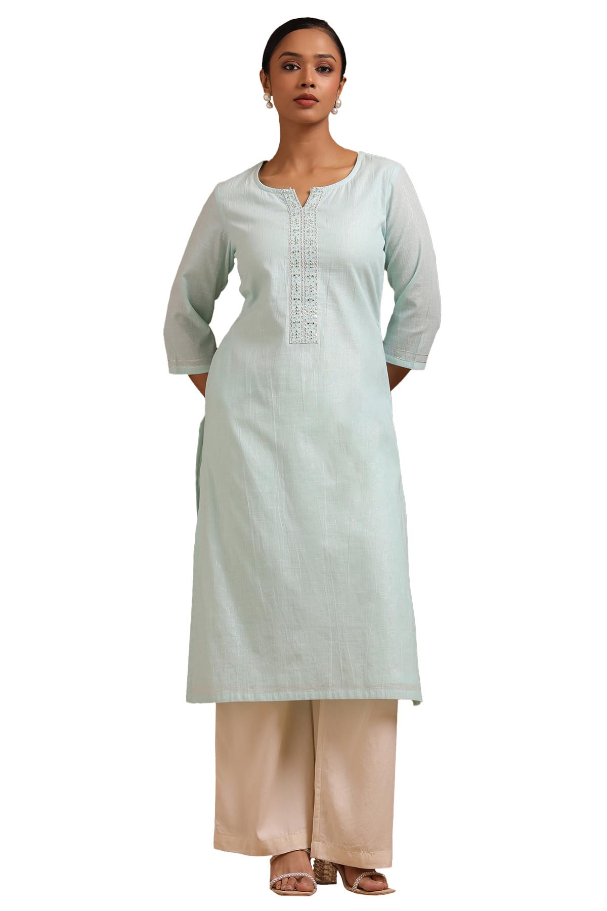 Soch Women Cotton Kurta with Beads