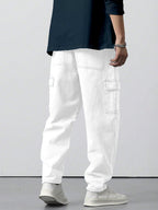 Men Loose Fit Mens Flip Pocket Cargo || Mens Stylish Cotton Loose Fit Denim Cargo Jeans || Multi-Pocket Styling || Perfect for
