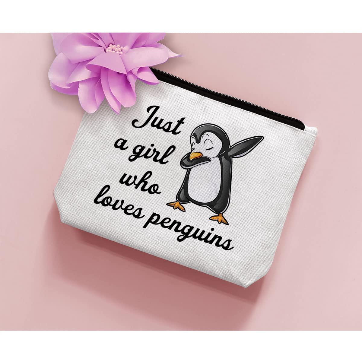 BiuNiuring Penguin Gifts for Penguin Lovers, Penguin Gifts for Women, Gifts for Makeup Lovers, Penguin Element Makeup Bag, Who L