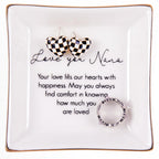 Nana Gifts Basket Jewelry Dish Set, Nana Christmas Gifts from Grandchildren, Birthday Gifts for Nana Grandma Gigi Mimi, Nana Chr