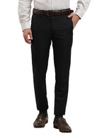 Turtle Men Cotton Viscose Dobby Print Slim Fit Navy Formal Trouser