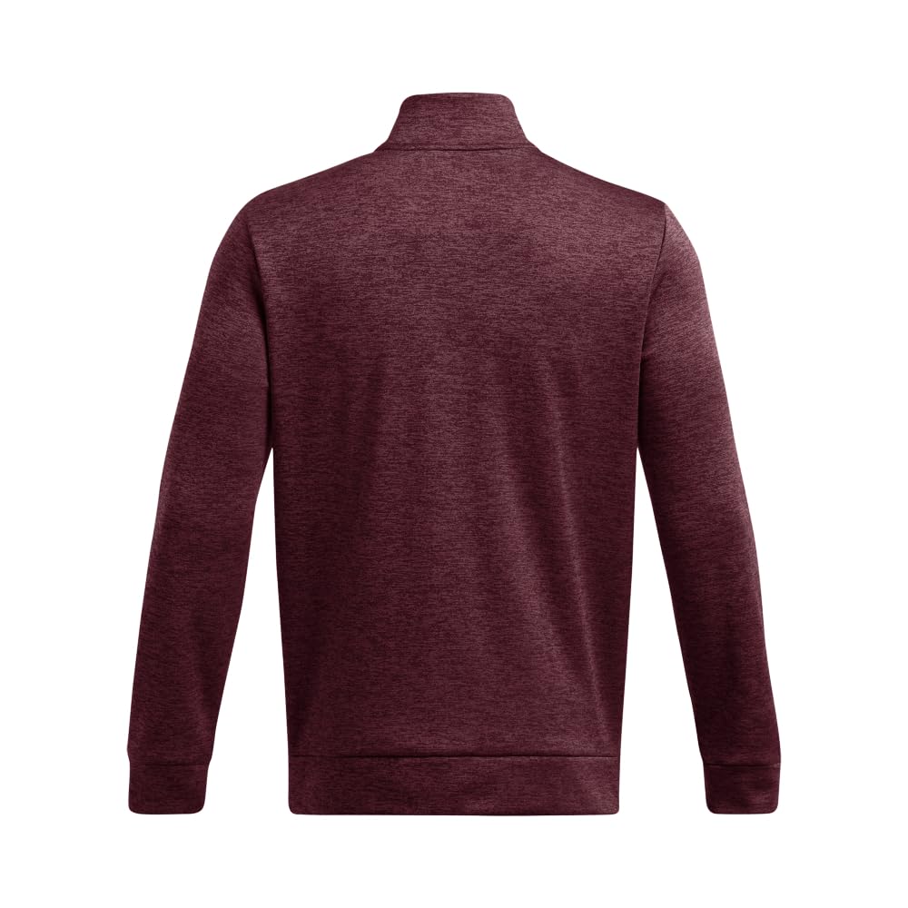 Under Armour Men's Armour Fleece Twist Quarter Zip, (600) Dark Maroon / / Black, Medium