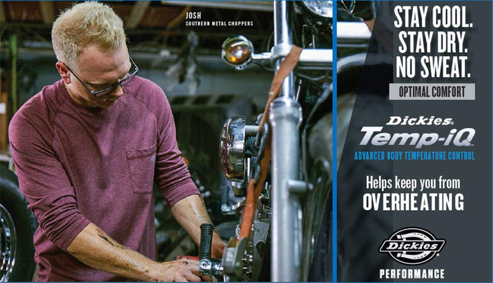 Mens 55 oz Temp-IQ Performance T-Shirt - BLAcK - L(D0102H7MLJT)