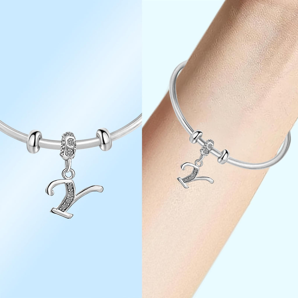 JMQJewelry Wife Love Husband Y Letter Initials Y Alphabet Birthstone Dangle Mom Sister Halloween Thanksgiving Christmas Compatib