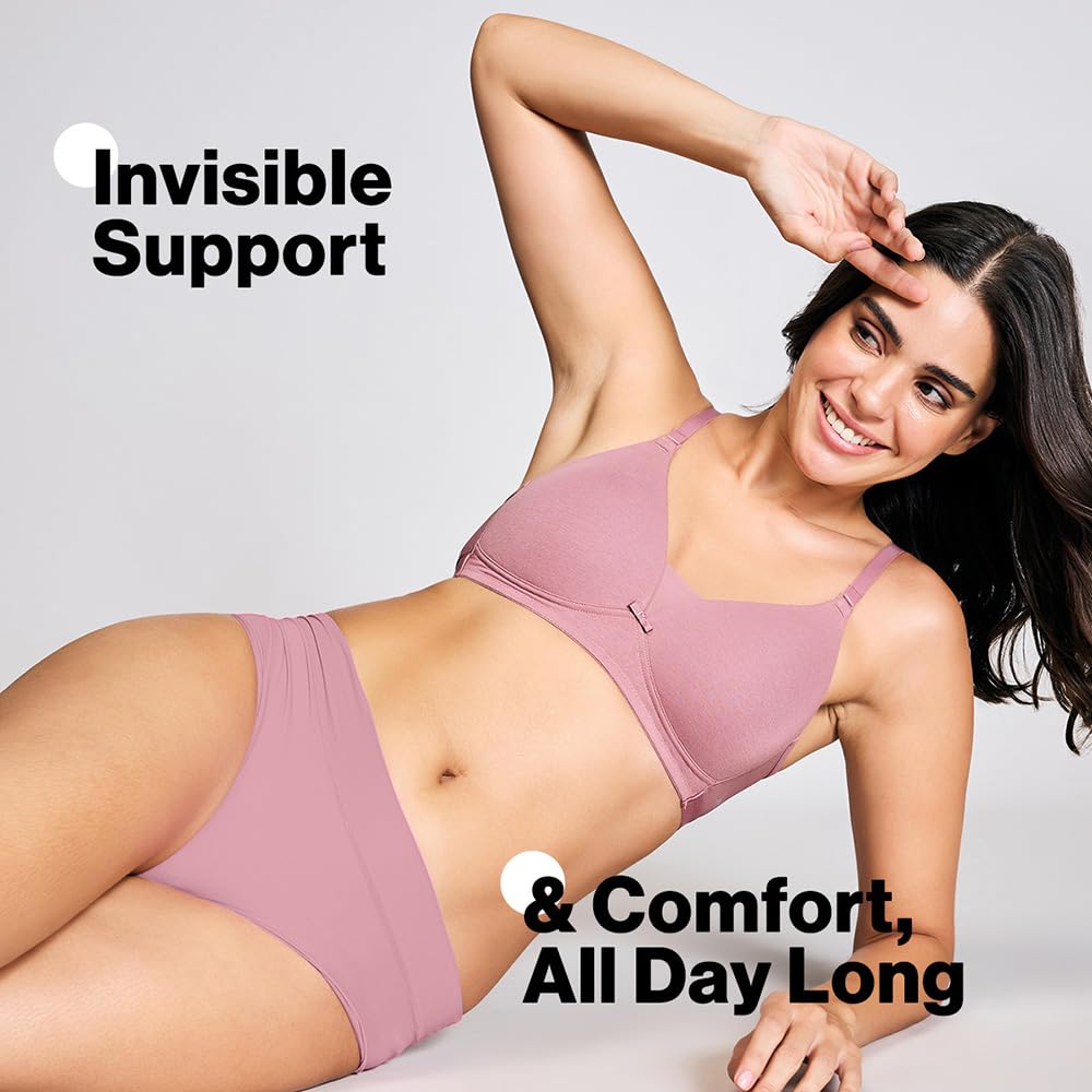 NYKD (NYB003 Cotton Lightly Padded & Non Wired Everyday T-Shirt Bra for Women | Medium Coverage Bra with Soft Detachable Straps