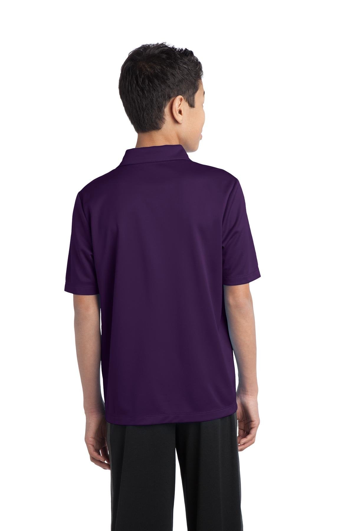 Port Authority Youth Silk Touch Performance Polo M Bright Purple