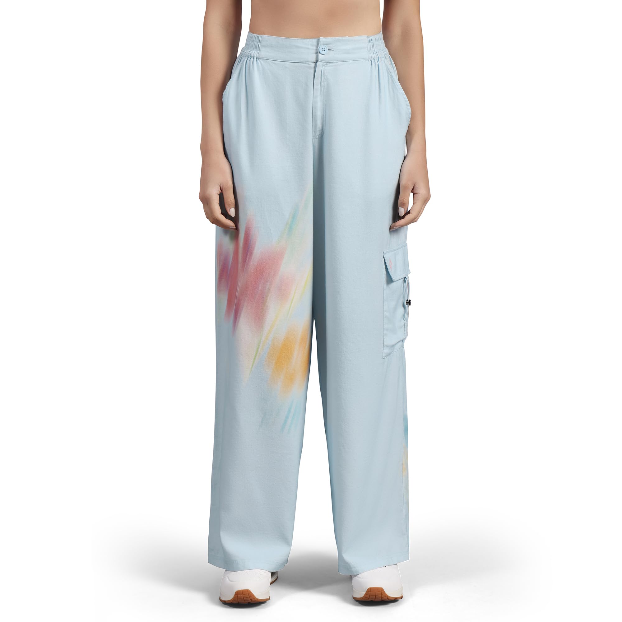 Skechers Women Blurry Floral Print Flared Track Pants