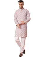 Jompers Mens Floral Printed Kurta Churidar Set