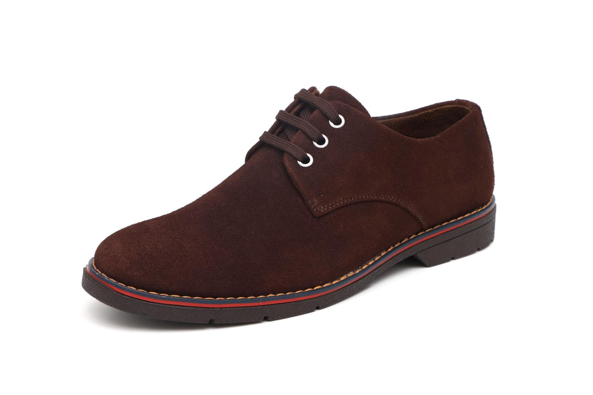 ARAMISH Brown Suede Leather Derby Formal Derby Shoes for Men  8 UK 8