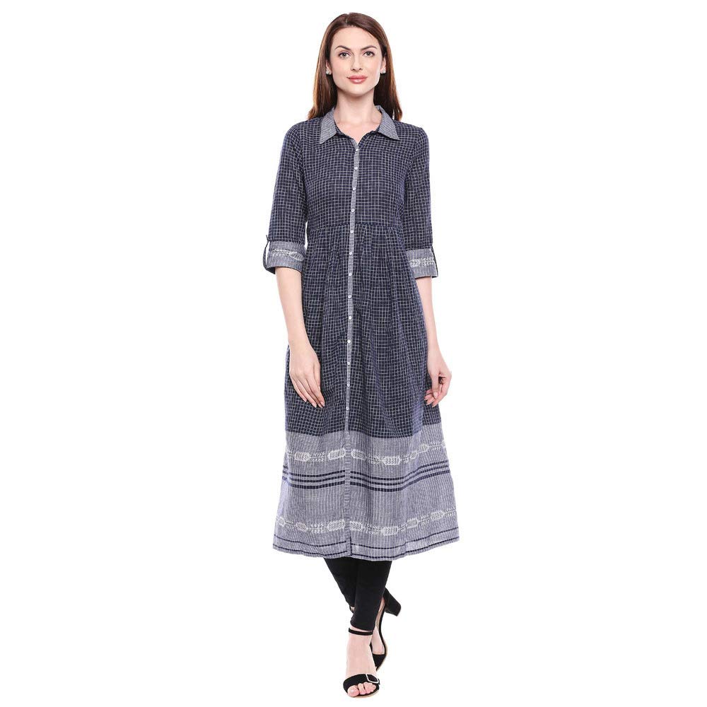 Aurelia Women'S Cotton Kurta (20Fea11160-700918_Blue_Small)