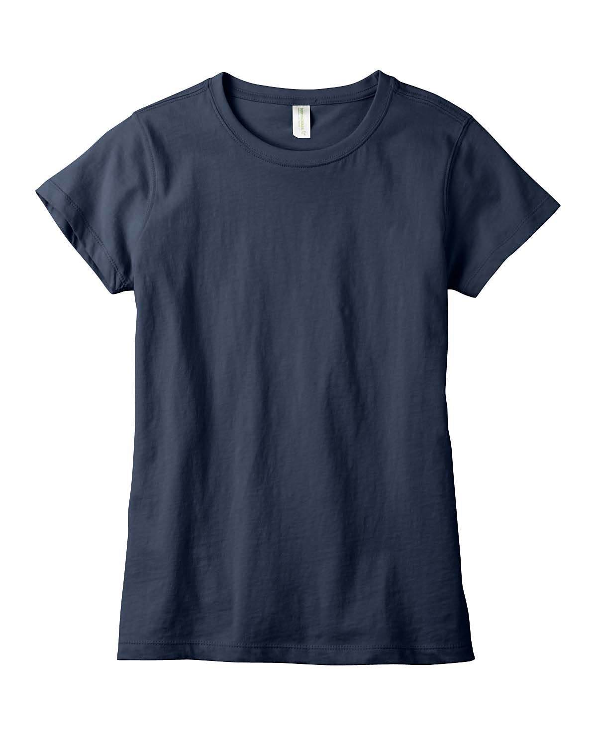 Ladies 44 oz 100% Organic cotton classic Short-Sleeve T-Shirt - BLAcK - S(D0102H7ZQKX)