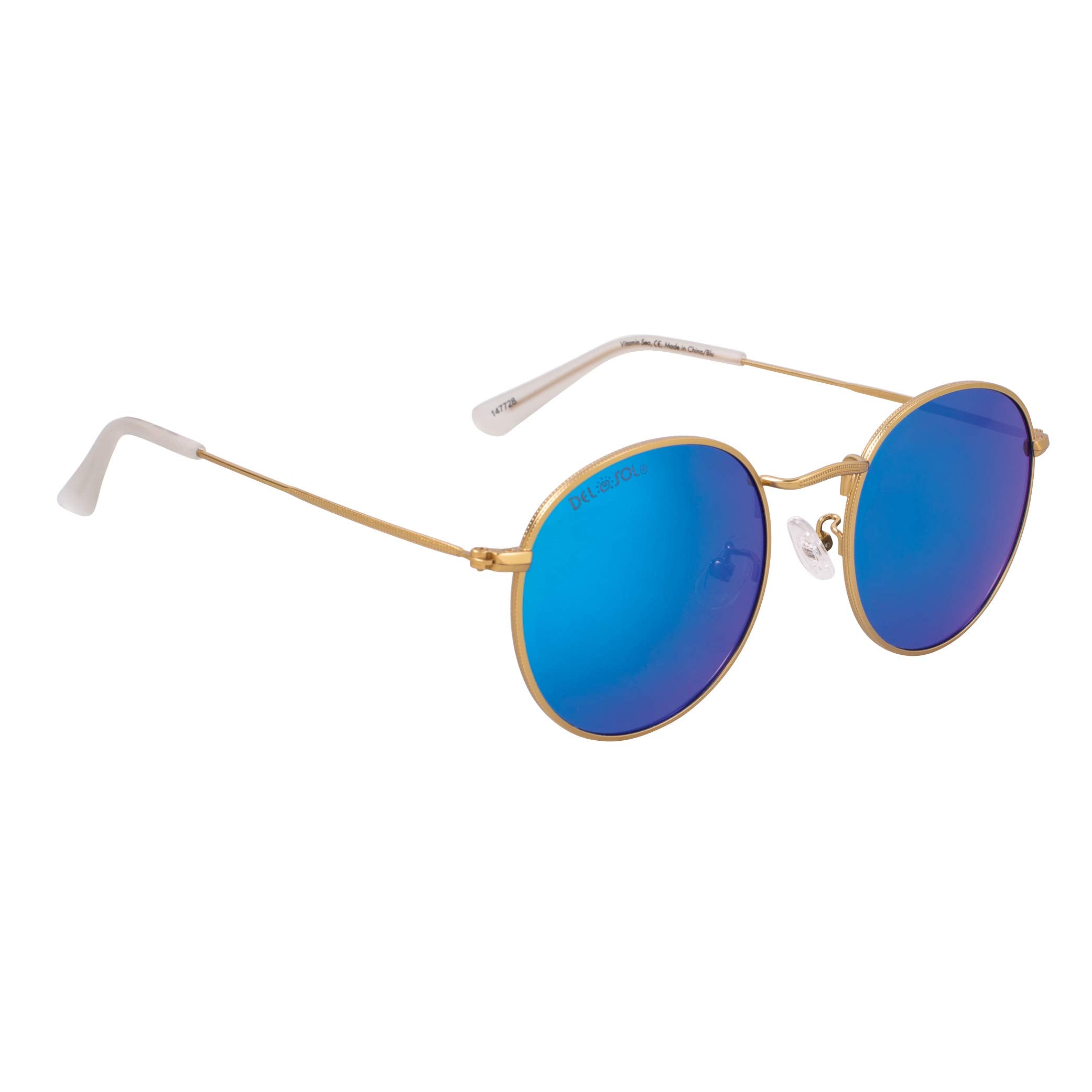 Solize Vitamin Sea - Gold-Blue by DelSol for Unisex - 1 Pc Sunglasses