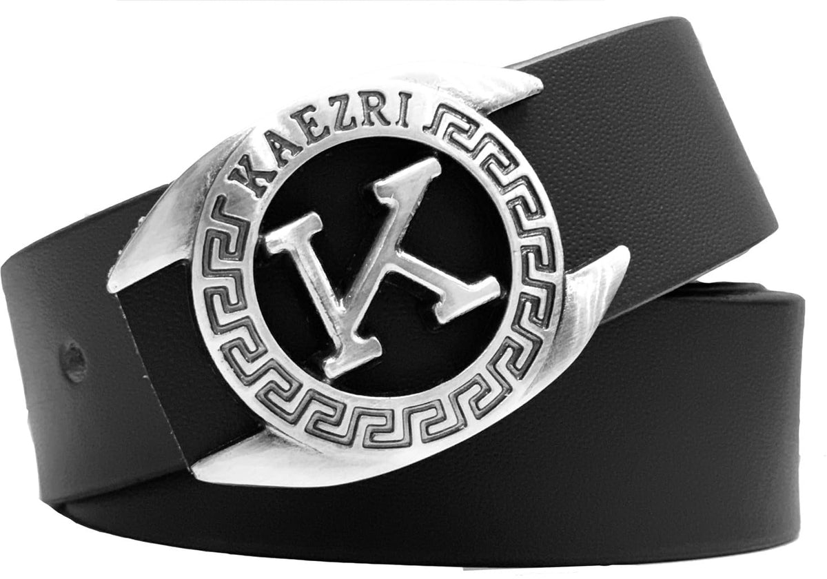 Men Black Genuine Leather Belt ()_525 42