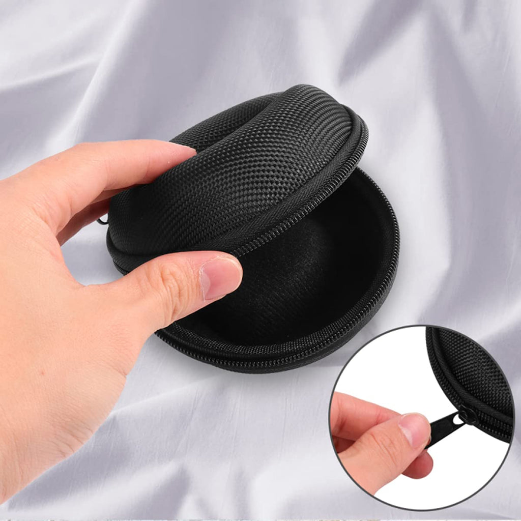 Yantoers Pack of 2 Zipper Travel Watch Cases Single Watch Storage Boxes for Wristwatches and Smart Watches up to 50mm (Black)