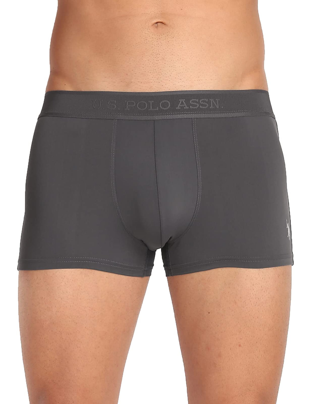 U.S. Polo Assn. MenS At001 Microfiber Stretch Trunks With AllDay Dry Comfort (At001Pl_Dk.Grey_M)
