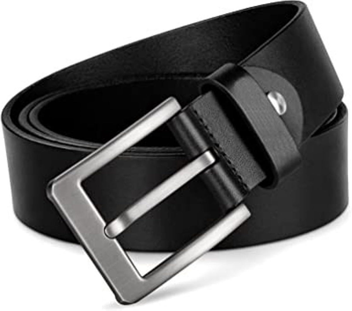 Men Black Genuine Leather Belt ()_422 44