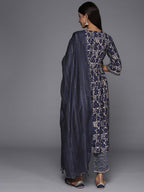 Libas WomenS Silk Blend Kurta Sets (34649_Blue