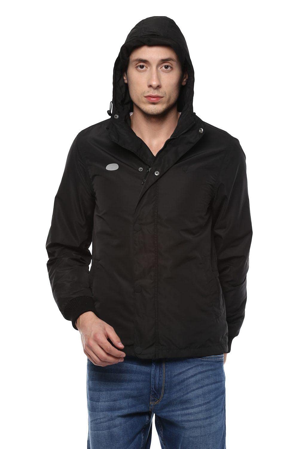 Allen Solly Men Polyester Full Sleeve Hooded Jacket